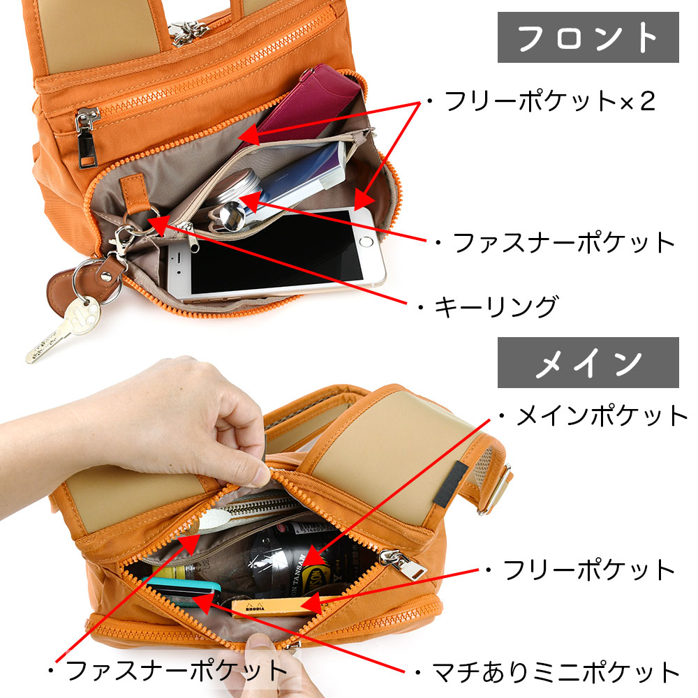 人間工学に基づいて考えたショルダーバッグ Sサイズ ミニショルダー
