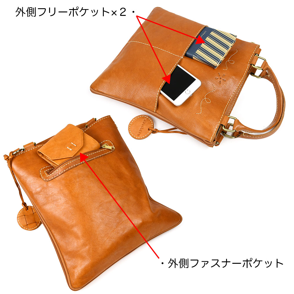 zucchero filato（ズッケロ フィラート） スクエア2wayショルダー