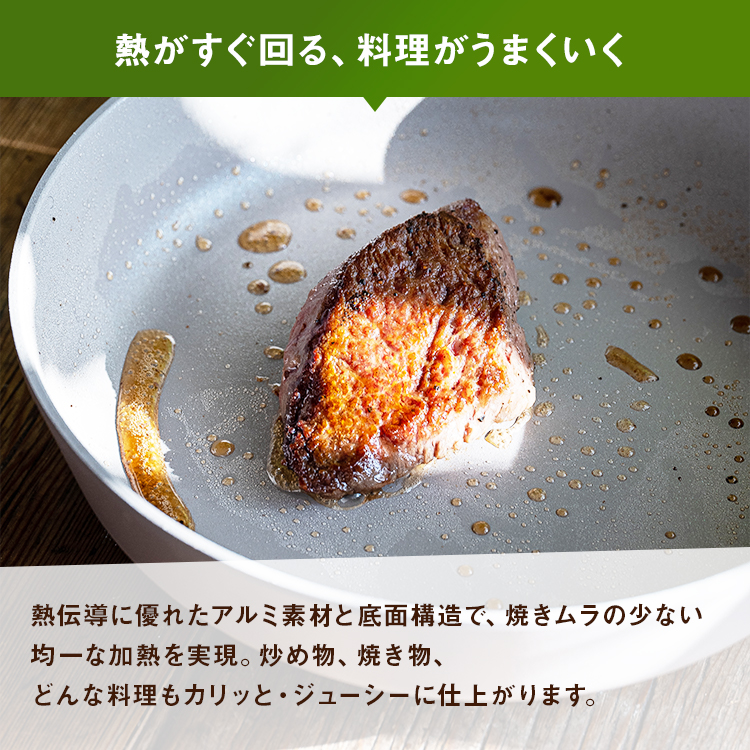 （メーカー直送・代引不可）ククナ　フライパン24cm | apide | 05