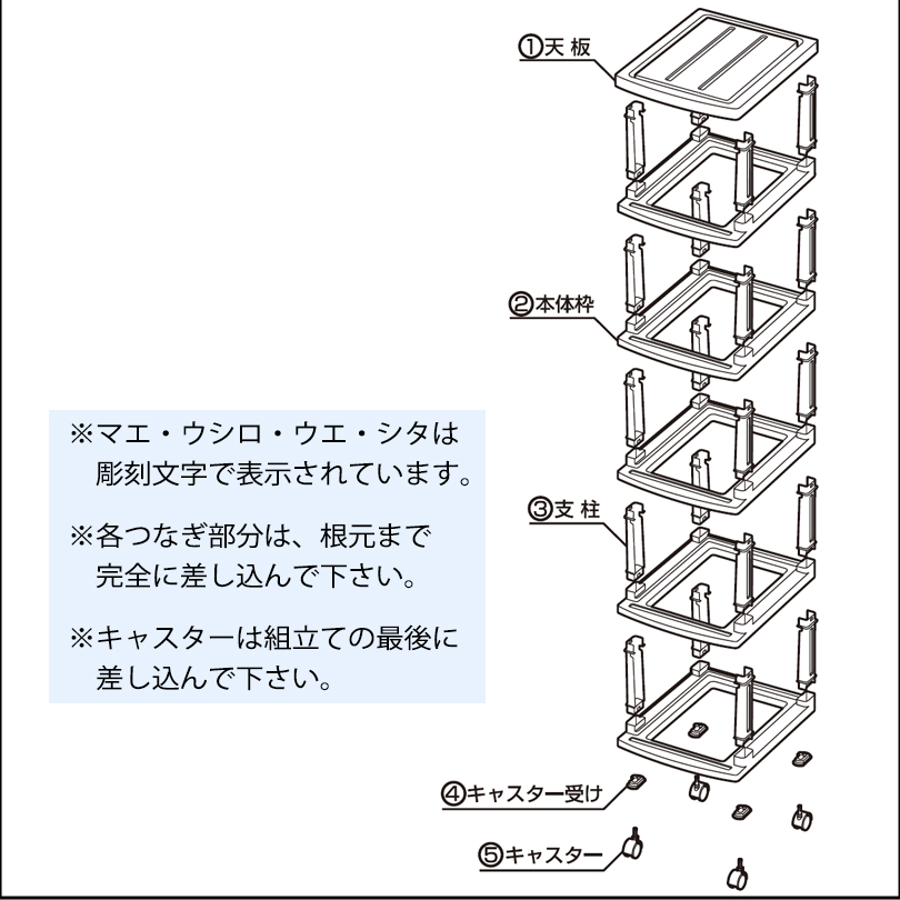 140-A19スリムタイプの5段チェスト