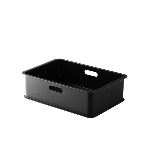 (4個セット特価) インナーボックス（80-A14） 収納ボックス モノトーン 浅型 黒 ブラック カラーボックス収納｜kabarock｜02