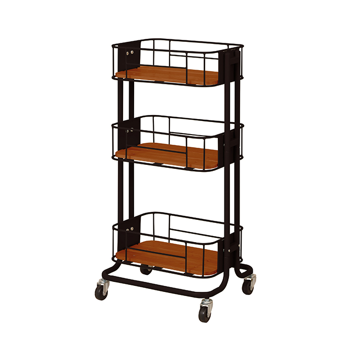 収納ワゴン キッチンワゴン サイドワゴン ビーワイケージワゴン ブラック Mash マッシュ 弘益 BCW440 キャスター付き アイアン収納 (メーカー直送・代引不可) | 弘益 | 02