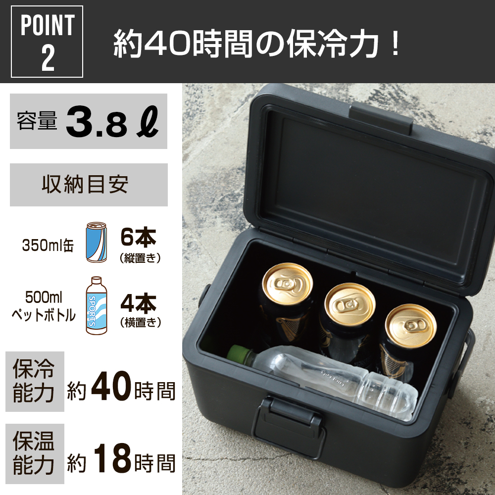 POST GENERAL クーラーボックス 小型 ミニ 3.8L ジ アイスエラ ハード