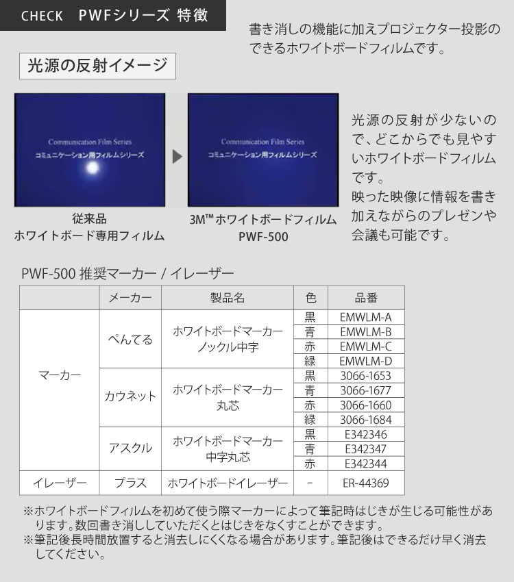 3M ダイノックシート ホワイトボード 投影 プロジェクター スクリーン