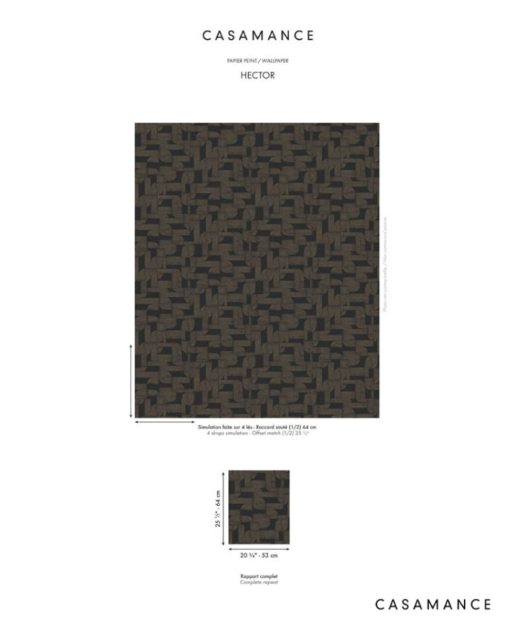 輸入壁紙 テシード フランス製 CASAMANCE 幾何学模様 モダン （53cm巾