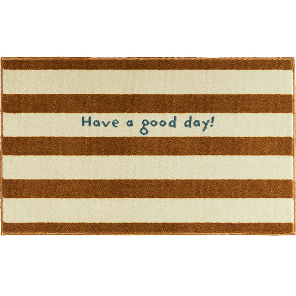 Collection kahou 玄関マット 洗える 防滑加工 吸水加工 45×75 クリーンテックス CD00007 CD00008 日本製 ストライプ ナチュラル 小さめ | クリーンテックス・ジャパン | 01