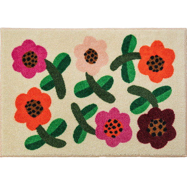 BOOKHOU 玄関マット 洗える 防滑加工 吸水加工 45×65 クリーンテックス DH00001 DH00002 DH00003 DH00004 DH00005 DH00006 日本製 花柄 小さめ | クリーンテックス・ジャパン | 04