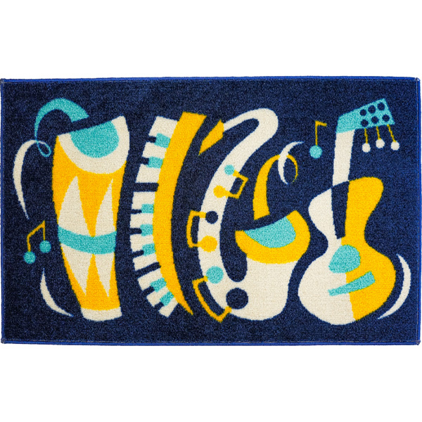 DAY STARTER 玄関マット 洗える 防滑加工 吸水加工 45×75 クリーンテックス EA00001 EA00002 EA00003 日本製 レトロポップ 楽器柄 小さめ | クリーンテックス・ジャパン | 01