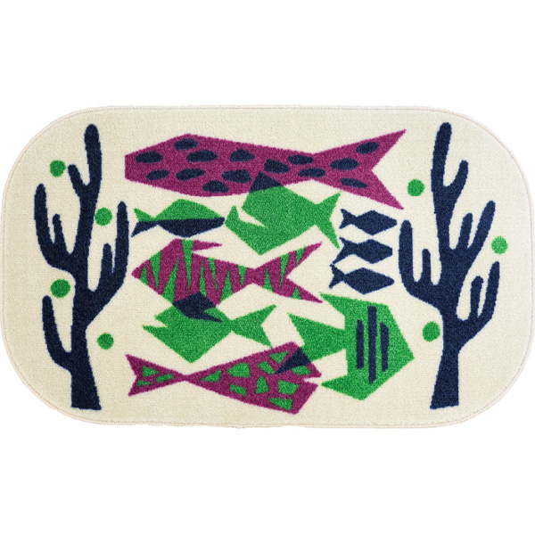 DAY STARTER 玄関マット 洗える 防滑加工 吸水加工 45×75 クリーンテックス EA00001 EA00002 EA00003 日本製 レトロポップ 楽器柄 小さめ | クリーンテックス・ジャパン | 02