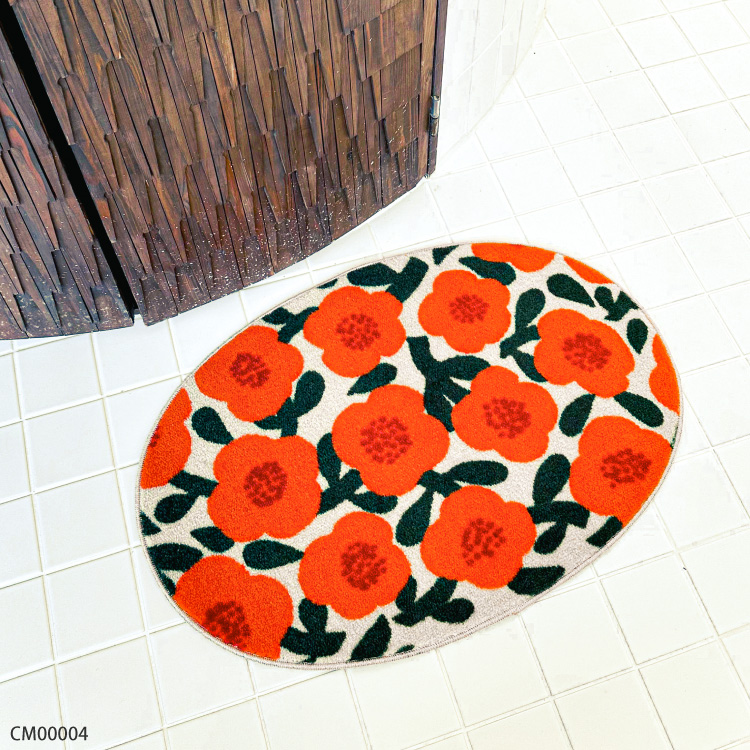 Eri Shimatsuka 玄関マット 洗える 防滑加工 吸水加工 48.5×70 クリーンテックス CM00004 CM00005 日本製 北欧 花柄 小さめ 円形ラグ | クリーンテックス・ジャパン | 06