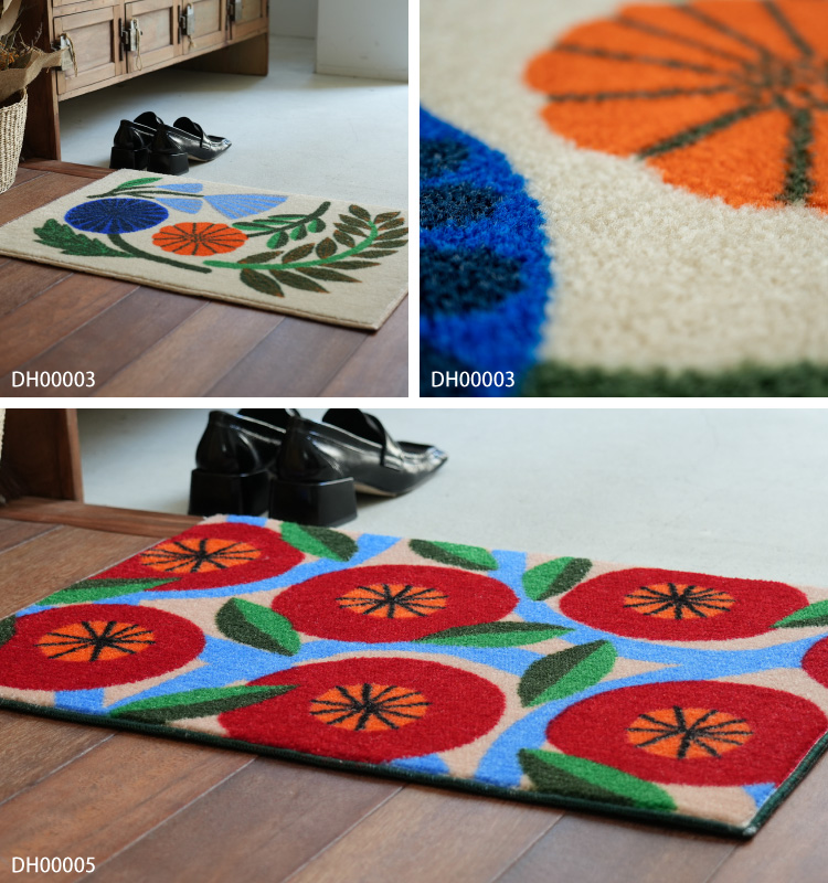 BOOKHOU 玄関マット 洗える 防滑加工 吸水加工 45×65 クリーンテックス DH00001 DH00002 DH00003 DH00004 DH00005 DH00006 日本製 花柄 小さめ | クリーンテックス・ジャパン | 11