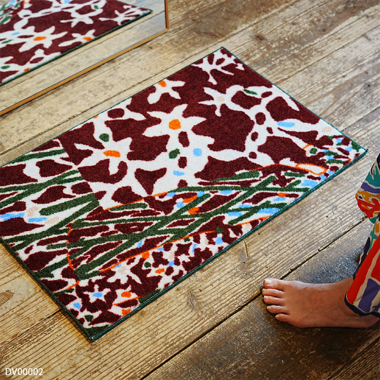 iracchi 玄関マット 洗える 防滑加工 吸水加工 45×75 クリーンテックス DV00001 DV00002 DV00003 日本製 コラージュ 小さめ | クリーンテックス・ジャパン | 08