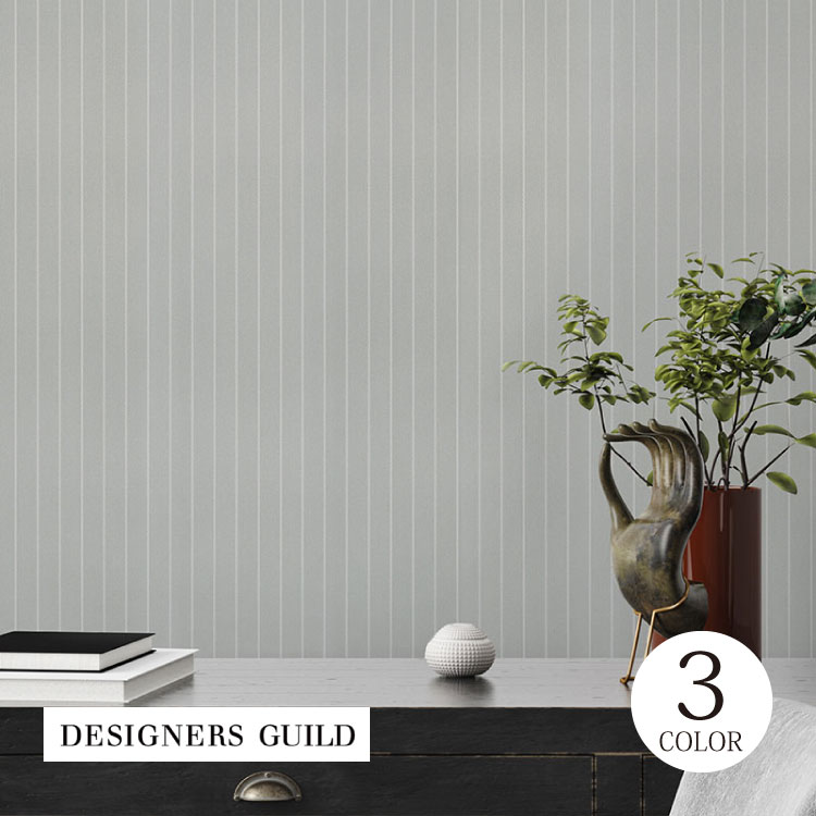 輸入壁紙 テシード イギリス製 DESIGNERS GUILD ラルフローレン ストライプ ライン柄 （52cm巾 × 10m巻） ［1ロール単位］｜kabecolle