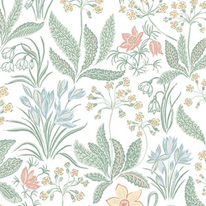輸入壁紙 テシード スウェーデン製 SANDBERG 花柄 フラワー リーフ 植物 （53cm巾 × 10m巻） ［1ロール単位］_2
