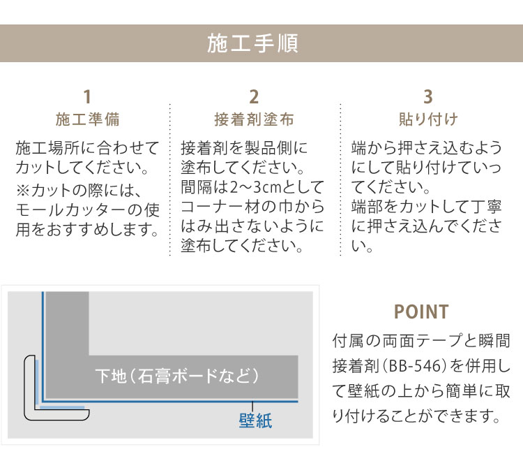 サンゲツ スマートジョイナー CORNER 見切材 コーナー材 カラー メタル 壁面 出隅 用 10×2500mm［1本単位］ SCN11 SCN12 SCN13 SCN14 SCN15 SCN16 SCN51 SCN52 | サンゲツ | 14