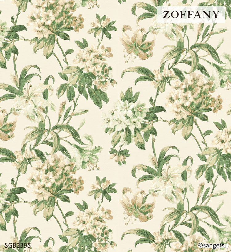 サンゲツ XSELECT 輸入壁紙 イギリス ZOFFANY 花柄 植物 (52cm巾