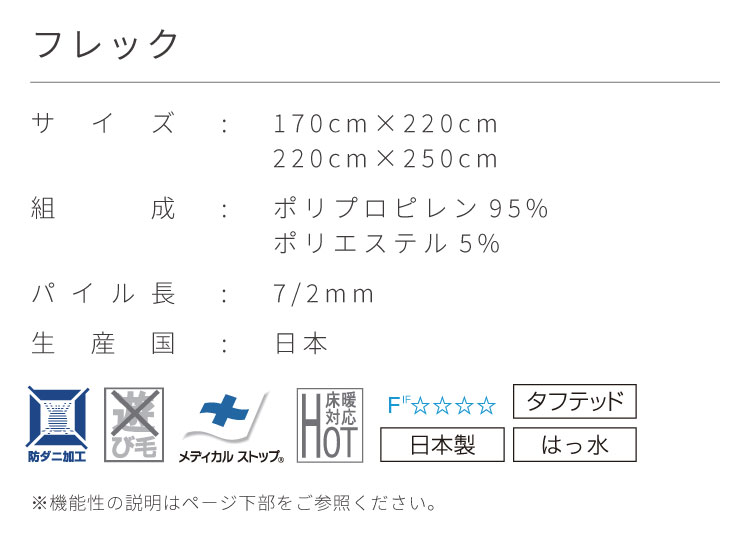 大特価！在庫限り スミノエ 170×220cm 220×250cm フレック ラグ 賃貸 一人暮らし のリビングに 国産 在庫限り ライン柄_3