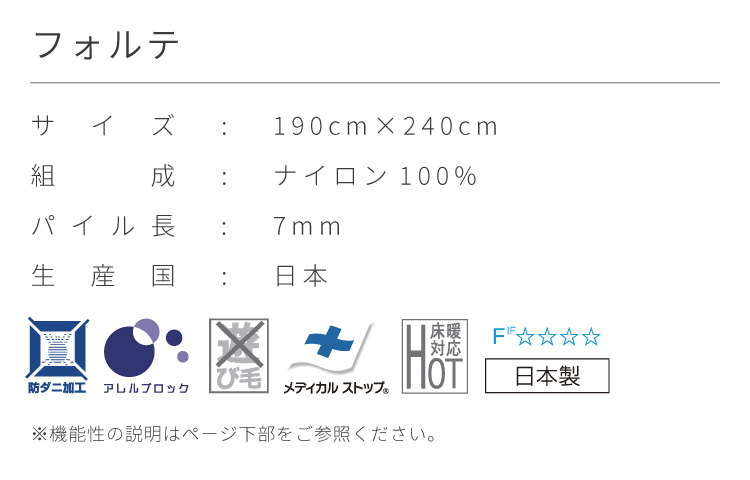 スミノエ 大特価！在庫限り 190×240cm フォルテ ラグ 高耐久性 賃貸