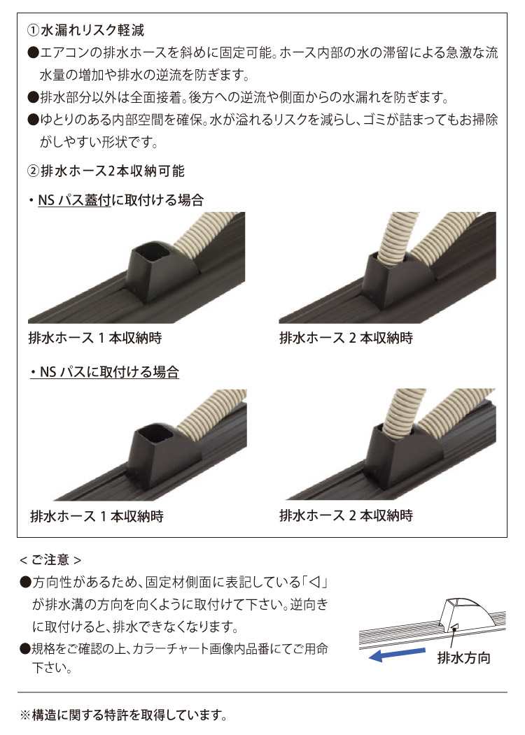 東リ（TOLI） NSパス用ホース固定材 エアコン排水用ホース固定部材 床
