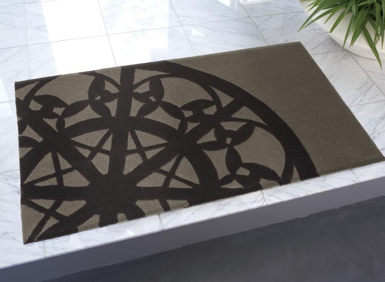東リ マット 防ダニ ウォッシャブル 防滑加工 120x70cm レース柄 上品 