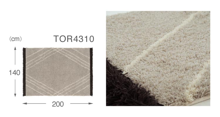 東リ（TOLI） ラグ 防ダニ ラグ 200x140cm ラグマット 日本製 シンプル
