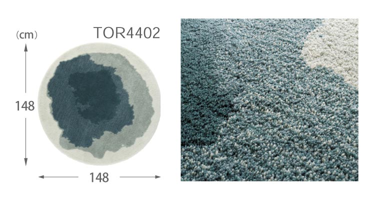 東リ（TOLI） ラグ 148×148 防ダニ 床暖 ホットカーペット対応