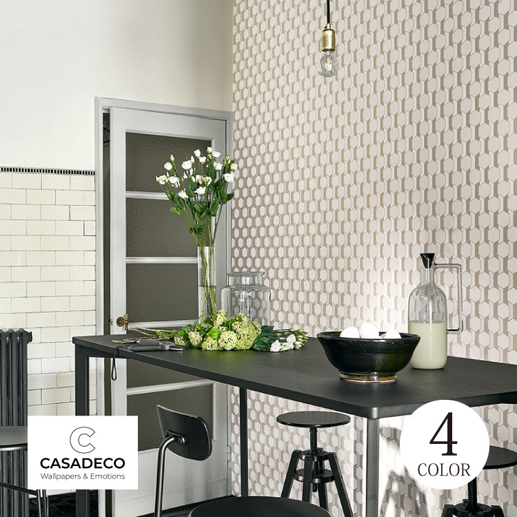 TECIDO（テシード） 輸入壁紙 フランス CASADECO 幾何学模様 ハニカム