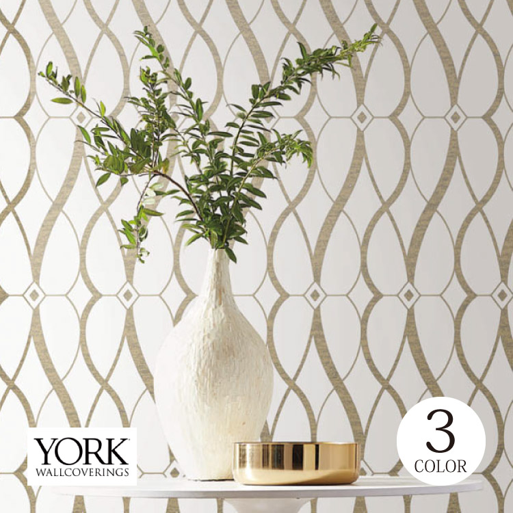 TECIDO（テシード） 輸入壁紙 アメリカ YORK 幾何学模様 曲線