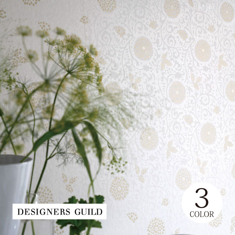 輸入壁紙 クロス テシード イギリス 花柄 フラワー 植物 パターン のりなし 壁紙 DESIGNERS GUILD (52cm×10m)  ［1ロール単位］ : tedgpdg114701 : カベコレPro - 通販 - Yahoo!ショッピング