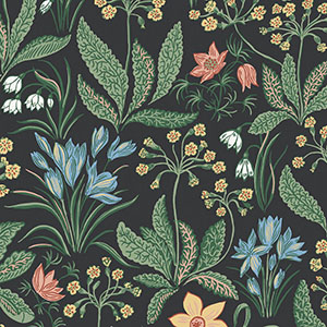 輸入壁紙 テシード スウェーデン製 SANDBERG 花柄 フラワー リーフ 植物 （53cm巾 × 10m巻） ［1ロール単位］_3