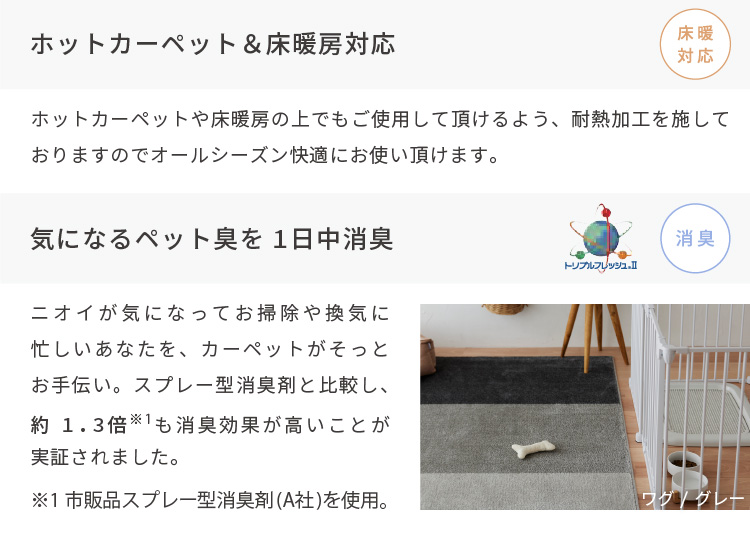 スミノエ ラグ マール2 Sサイズ ペット向け 防ダニ ホットカーペット
