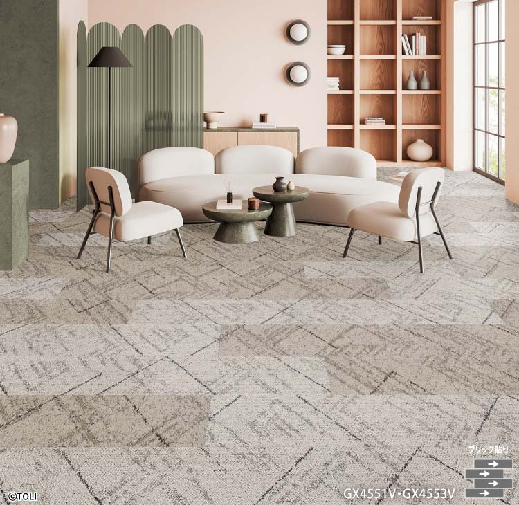 東リ（TOLI） ［各色12枚単位］タイルカーペット 25×100 GX-4550V