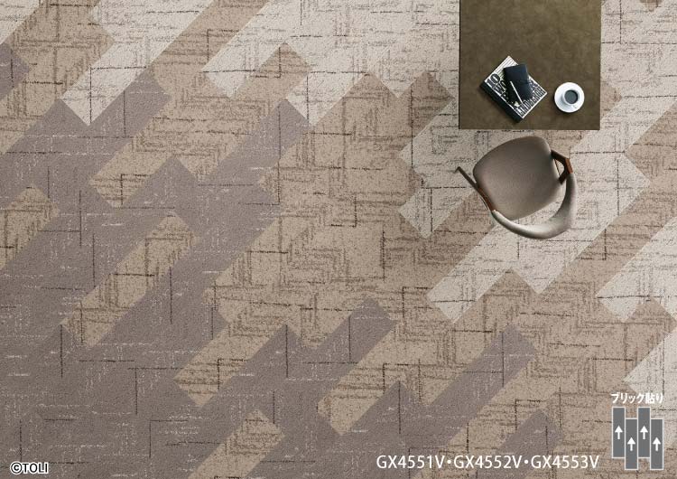 東リ（TOLI） ［各色12枚単位］タイルカーペット 25×100 GX-4550V