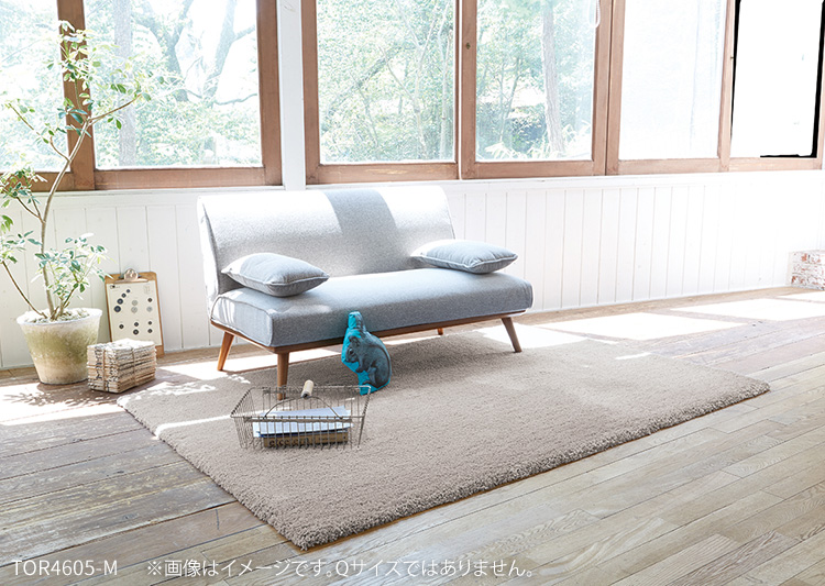 東リ ラグ 200×200 防ダニ 床暖 ホットカーペット対応 ラグマット 遊び毛なし マイクロファイバー カーペット ダイニングラグ じゅうたん 全7色 TOR4601-Q_12