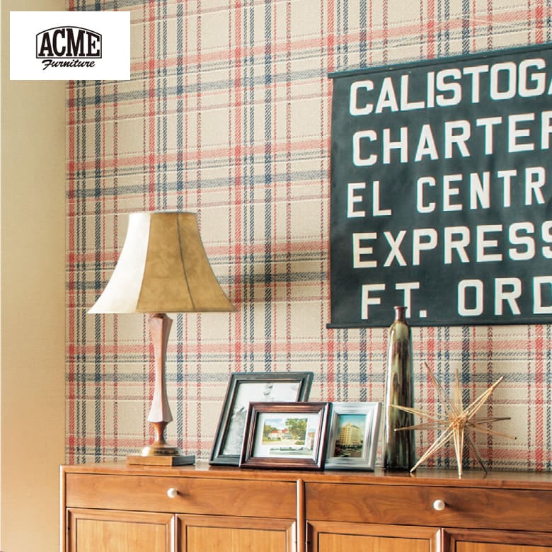 ビッグエース 壁紙 のり付き ヴィンテージ柄 デニム柄 OSB合板 クロス