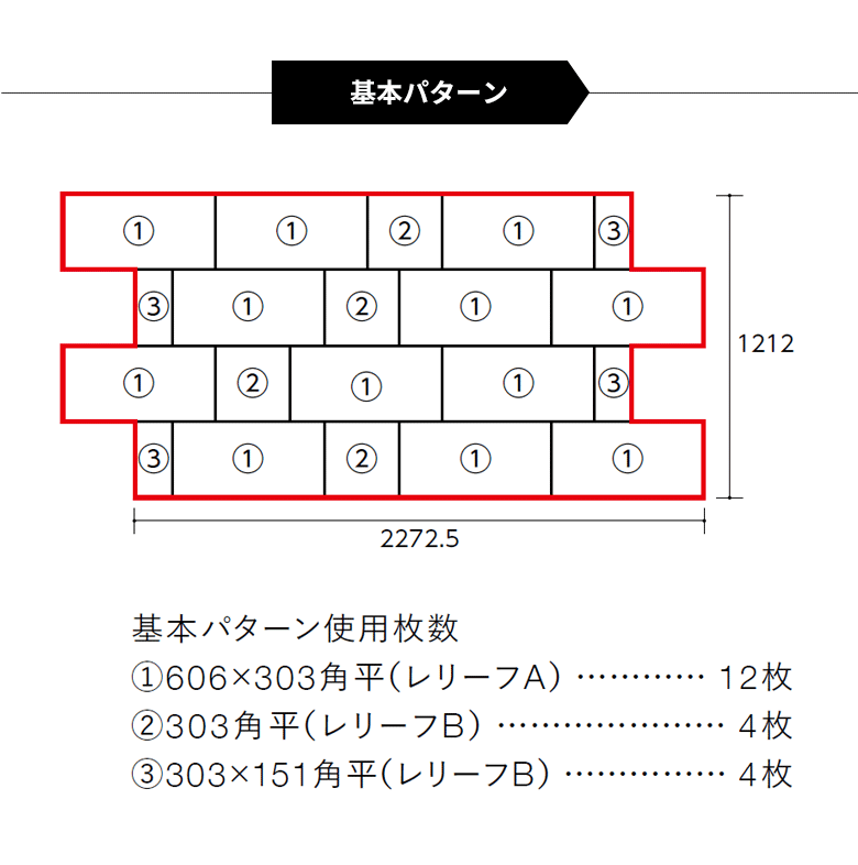 リクシル エコカラット ECOCARAT サンティエ 303角 レリーフA 調整用平 ECP‐303/STE1A STE2A STE3A 壁 アイボリー セピア グレー｜kabegami-doujou｜16