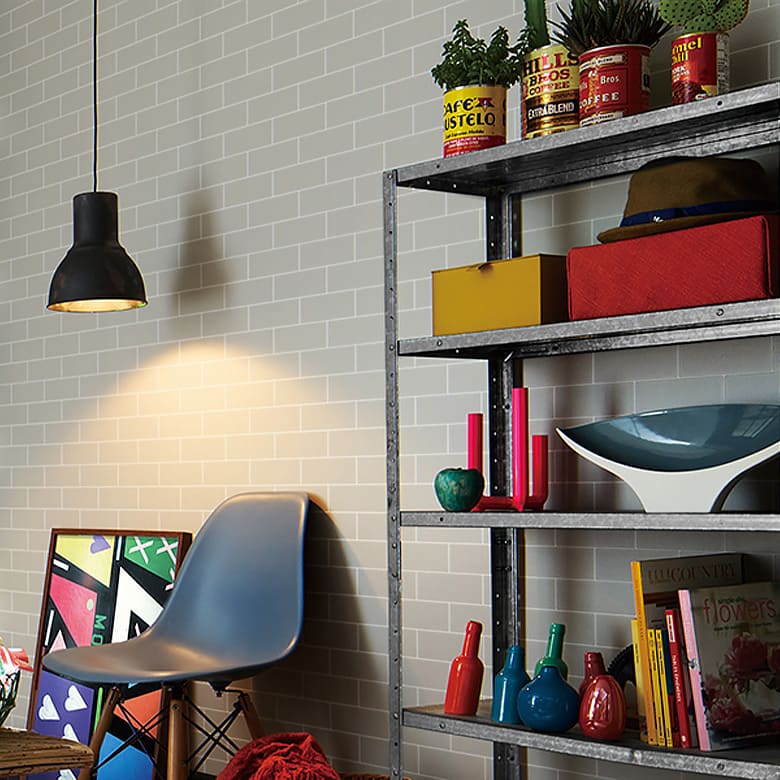 サンゲツ（SANGETSU） 壁紙 のりなし タイル柄 サブウェイタイル 白