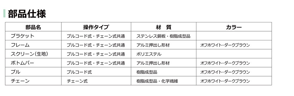 部品仕様