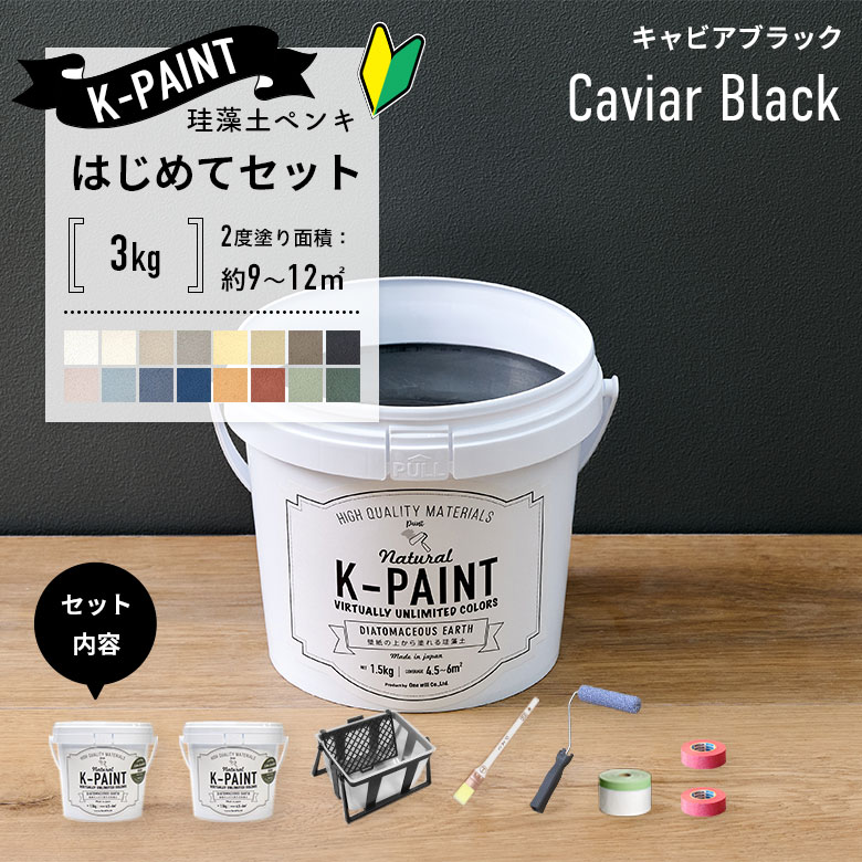 珪藻土ペンキ 壁紙の上から塗れる 日本製 K-PAINT Kペイント はじめて