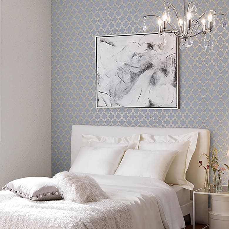 サンゲツ（SANGETSU） 壁紙 のり付き クロス モロッカン柄 ブルー