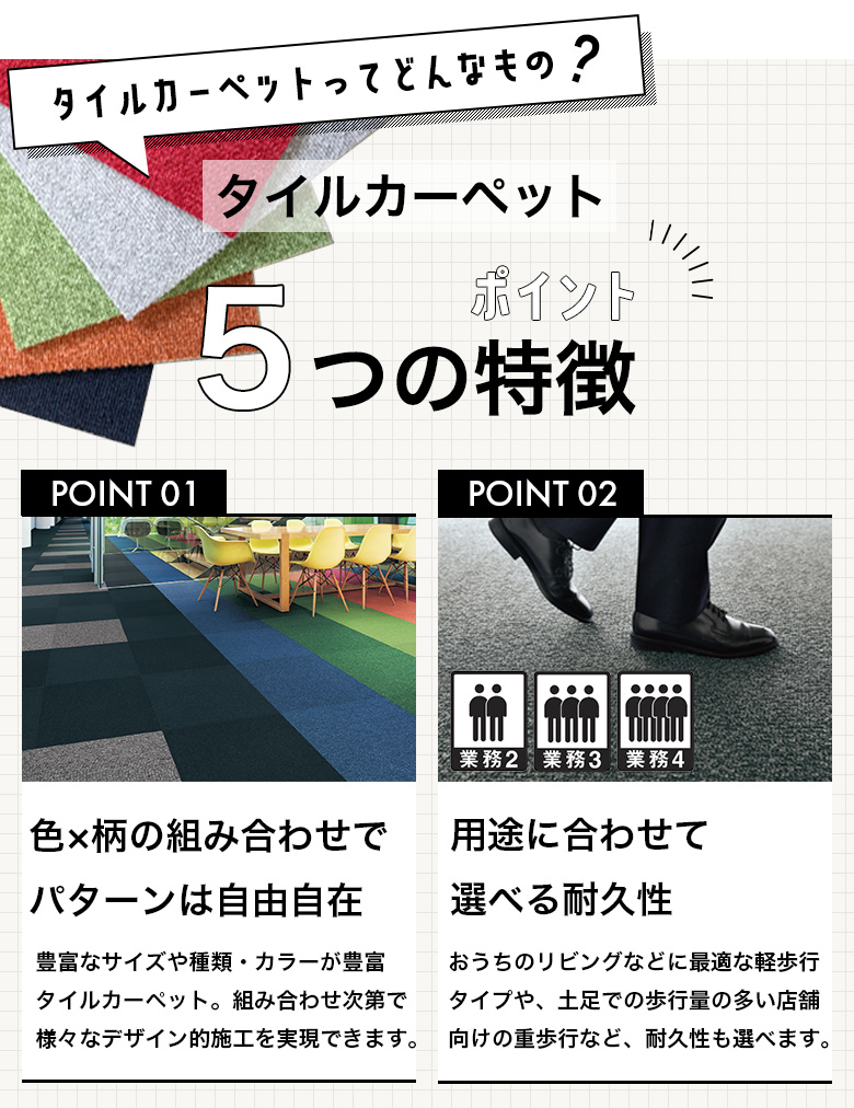 東リ（TOLI） タイルカーペット GA-400S ストライプ 50×50cm 安い DIY