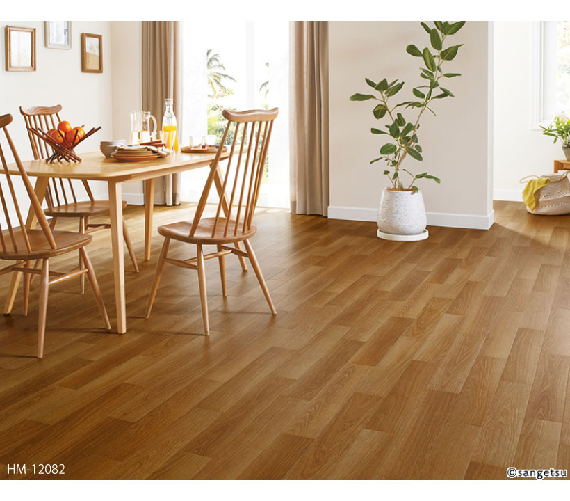 内装応援団 クッションフロア 幅182cm×長さ700cm ミラオーク 木目調