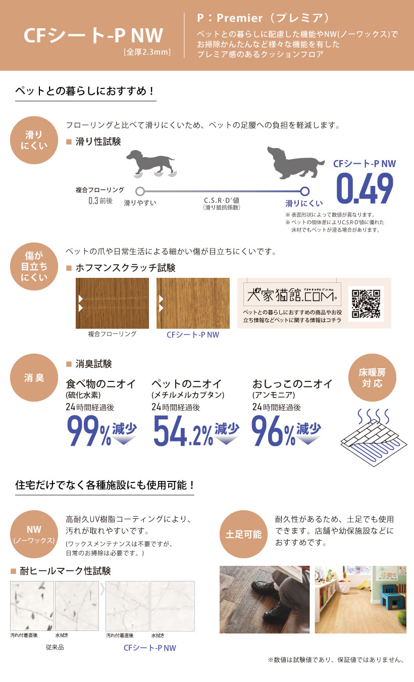 東リ（TOLI） クッションフロア ペット対応 土足 木目調 【ご注文は1m