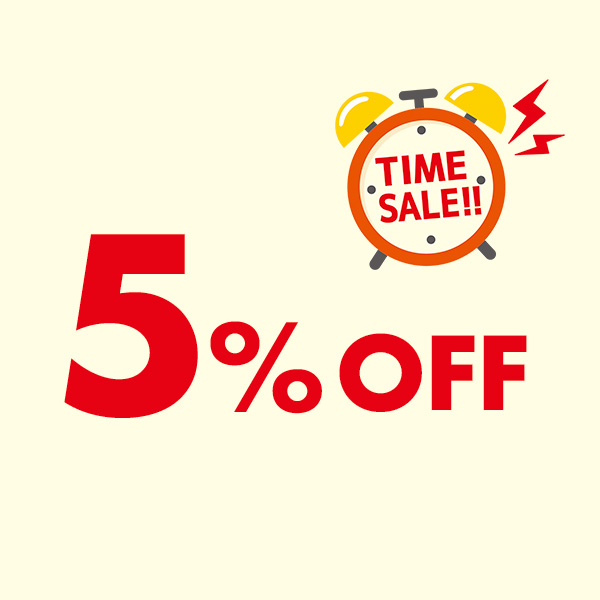 壁紙専門店雅の「タイムセール全品5%OFF」のクーポン