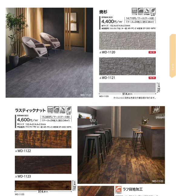 送料無料】サンゲツ フロアタイル FLOOR TILE 2021-2023 WOOD ウッド 木目 ラスティックナット WD-1122 WD-1123【 1ケース単位での販売】 :wd-1122-1123:壁紙わーるどYahoo!店 - 通販 - Yahoo!ショッピング