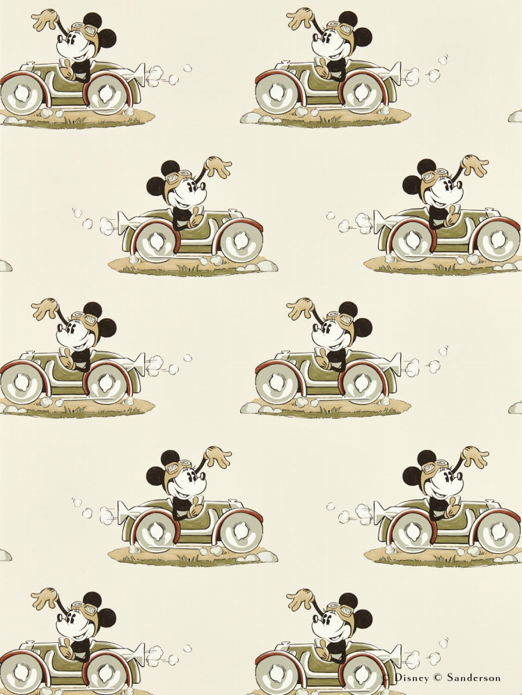 壁紙 ミニーマウス はがせる 壁紙の上から貼る壁紙 Disney HOME x Sanderson MINNIE ON THE MOVE BABYCCINO 217270 ディズニー創立100周年｜kabegamiya-honpo