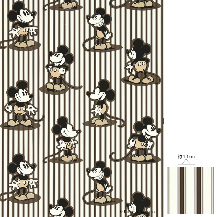 壁紙 ミッキーマウス ストライプ はがせる 壁紙の上から貼る壁紙 Disney HOME x Sanderson MICKEY STRIPE  HUMBUG 217272 ディズニー創立100周年 : ykik-sadis-217272 : 壁紙屋本舗 - 通販 - Yahoo!ショッピング