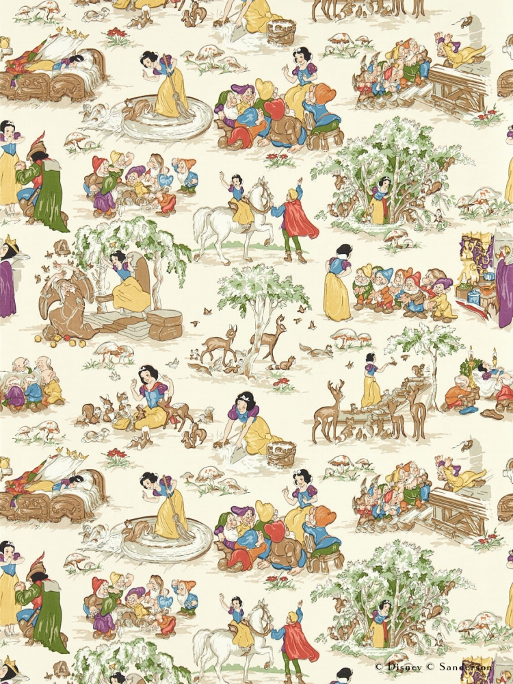 �ǎ� ����P �͂����� �ǎ��̏ォ��\��ǎ� Disney HOME x Sanderson SNOW WHITE WHIPPED CREAM 217275 �f�B�Y�j�[�n��100���N