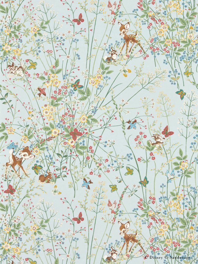 壁紙 バンビ はがせる 壁紙の上から貼る壁紙 Disney Home x Sanderson
