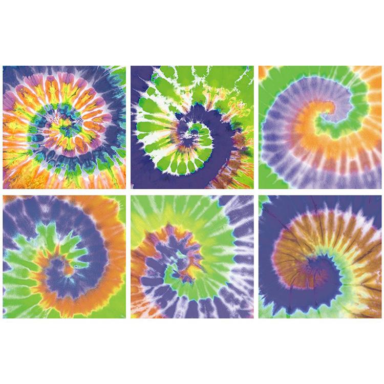 壁紙 はがせる タイダイ柄 スパイラル 8色 水で貼れる パッチワーク壁紙 Hattan Tie dye 絞り染め風 ハッタン 約45cm×45cm 6枚セット エスニック のり付き 再湿｜kabegamiya-honpo｜07